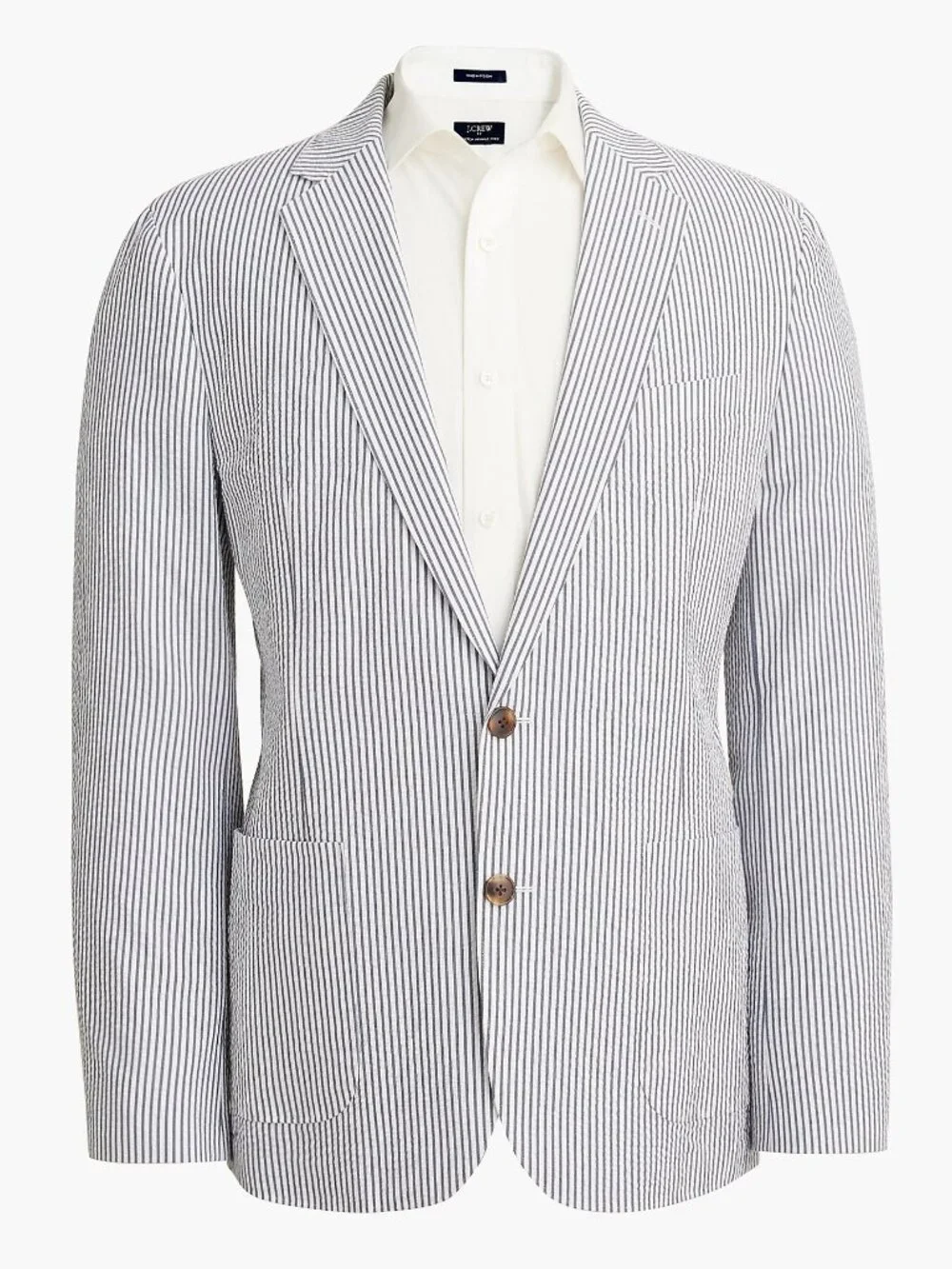 New J.Crew Thompson Slim-fit Seersucker 100% Cotton Navy White Blazer 38R NWT